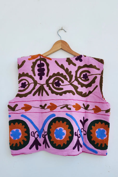 Cotton Sujani Art Embroidered Reversible Jacket